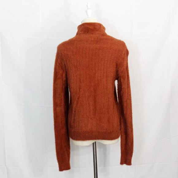 Nordstrom Halogen Turtleneck Faux Fur Sweater Size S - Picture 4 of 5